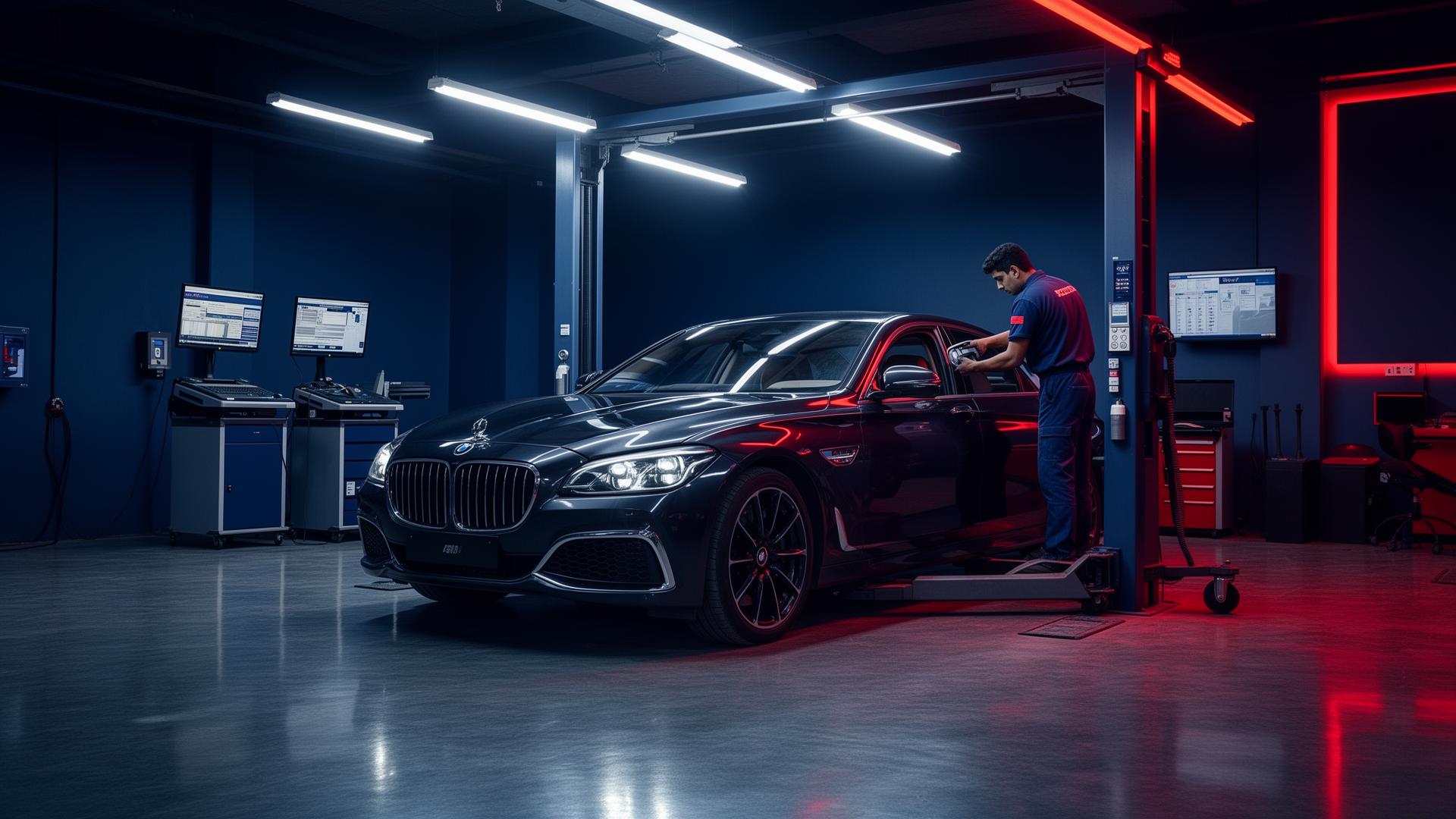 Premium car service workshop in Hyderabad